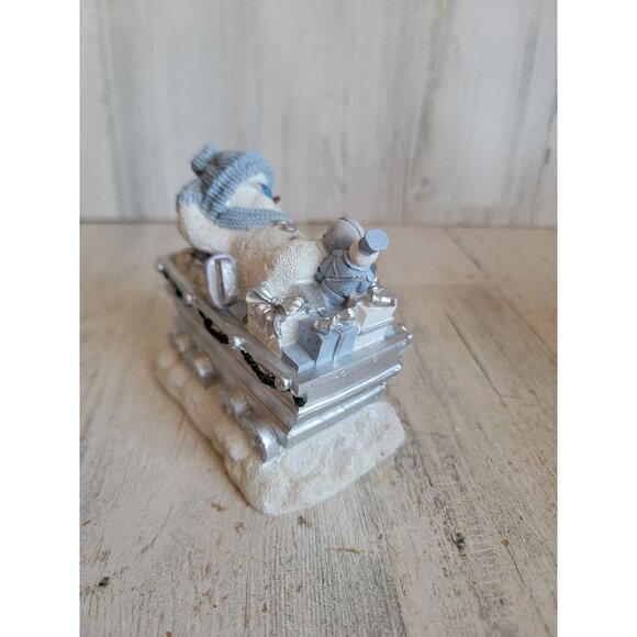 Encore Snowman Buddies cool as ice train cart Xmas home decor figure - Picture 3 of 6
